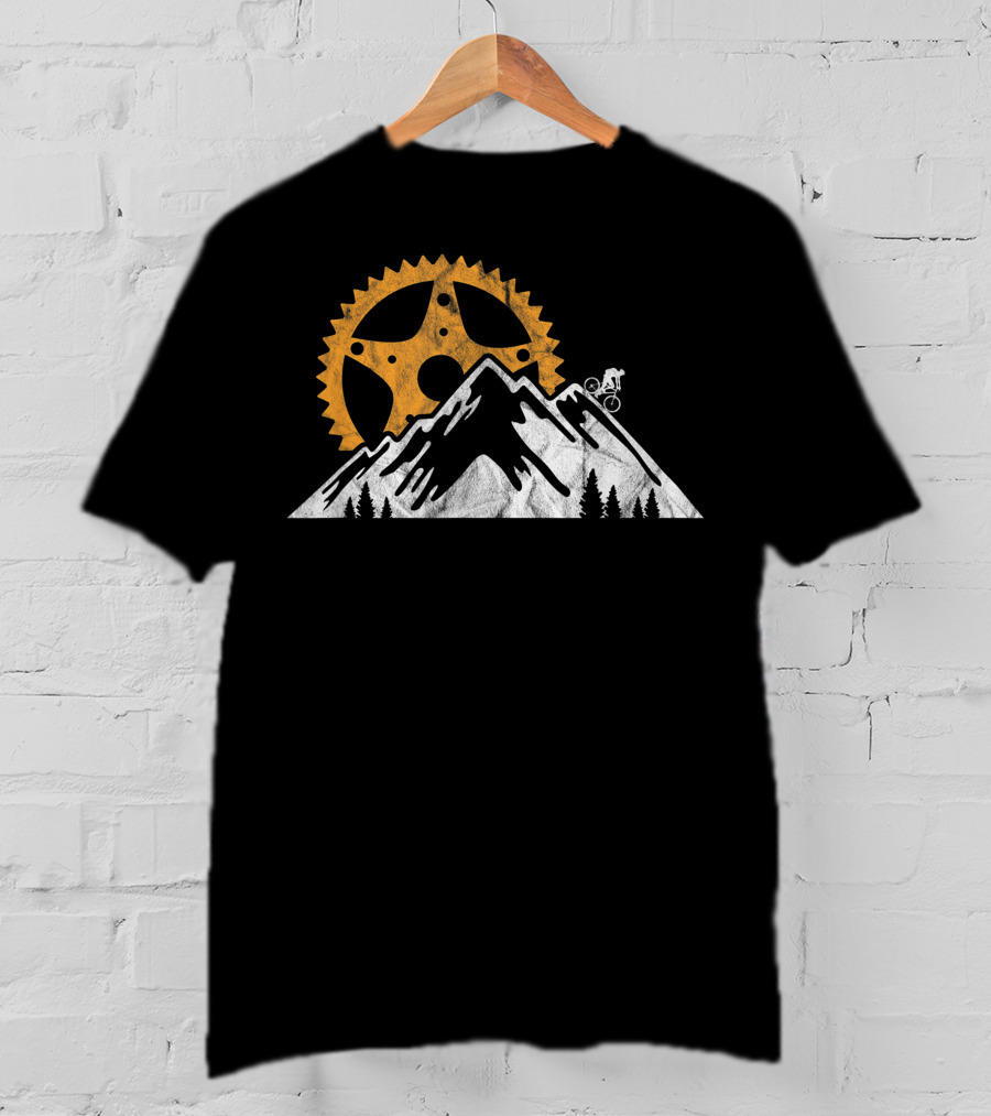 Mountain Bike Cycling Bicycle Gear And Downhill Adventure Biking T-Shirt