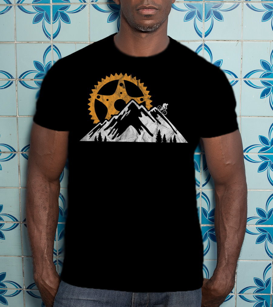Mountain Bike Cycling Bicycle Gear And Downhill Adventure Biking T-Shirt