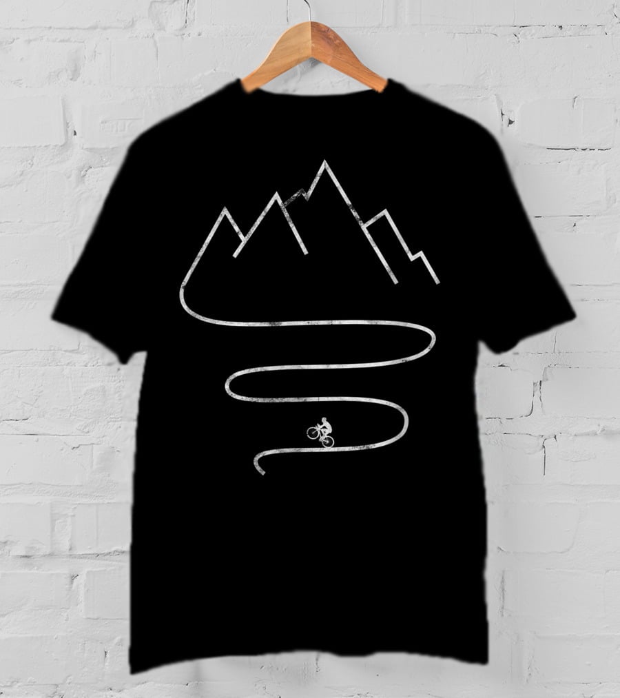 Mountain Bike Cycling Biker Path In The Mountains T-Shirt