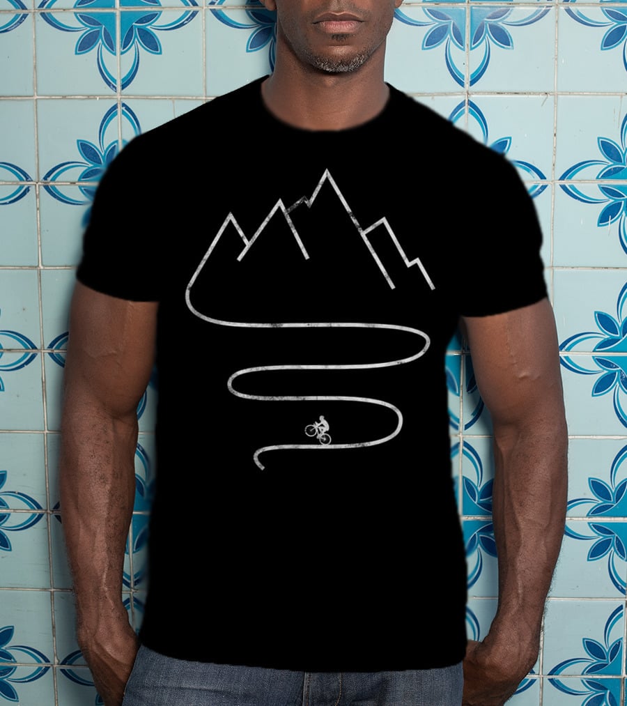 Mountain Bike Cycling Biker Path In The Mountains T-Shirt