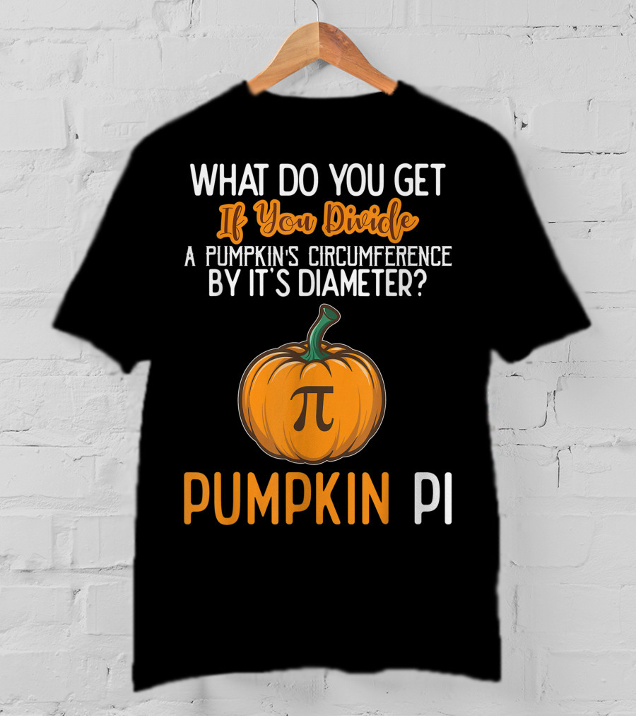 Funny Pumpkin Pi Math Teacher Halloween Costume Joke T-Shirt