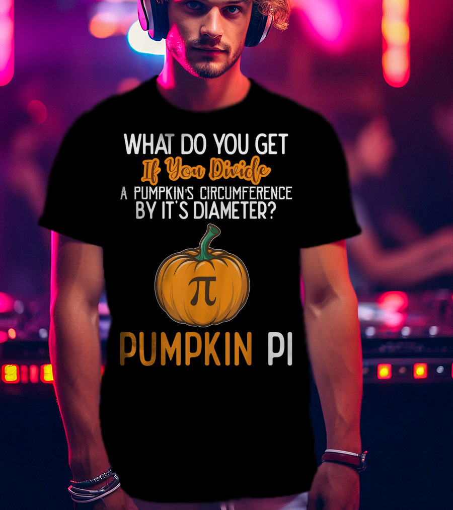 Funny Pumpkin Pi Math Teacher Halloween Costume Joke T-Shirt