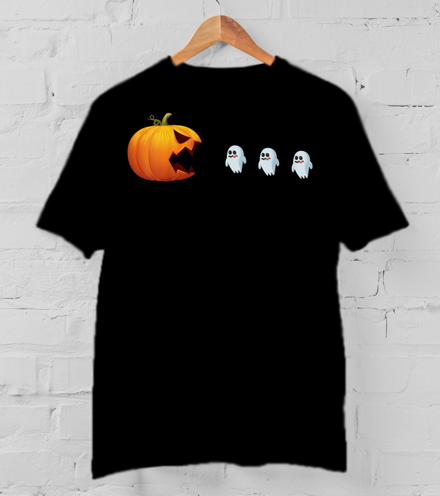 Halloween Jackolantern Chasing Ghosts Pumpkin Ghost Hunter T-Shirt