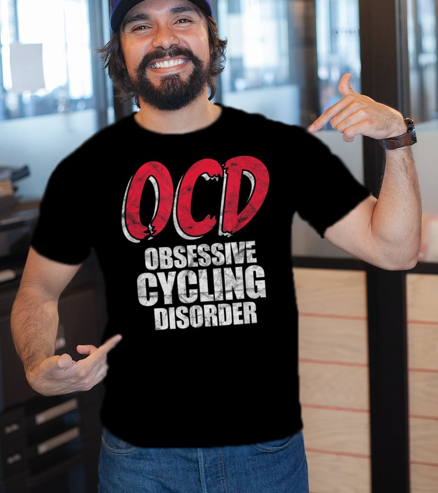 OCD Obsessive Cycling Disorder Funny Bike Cycling Biking Basic T-Shirt