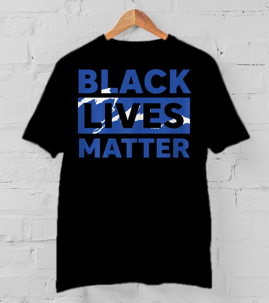 Black Lives Matter Blue White Wave Foamposite One Best T-Shirt