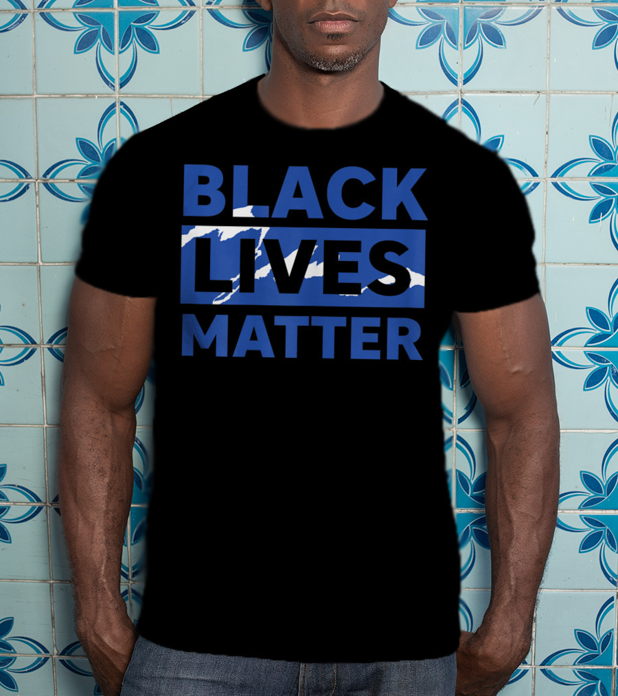Black Lives Matter Blue White Wave Foamposite One Best T-Shirt