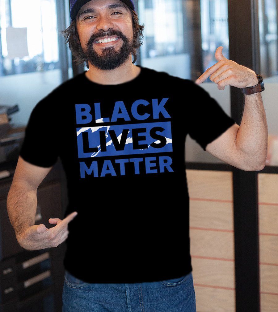 Black Lives Matter Blue White Wave Foamposite One Best T-Shirt