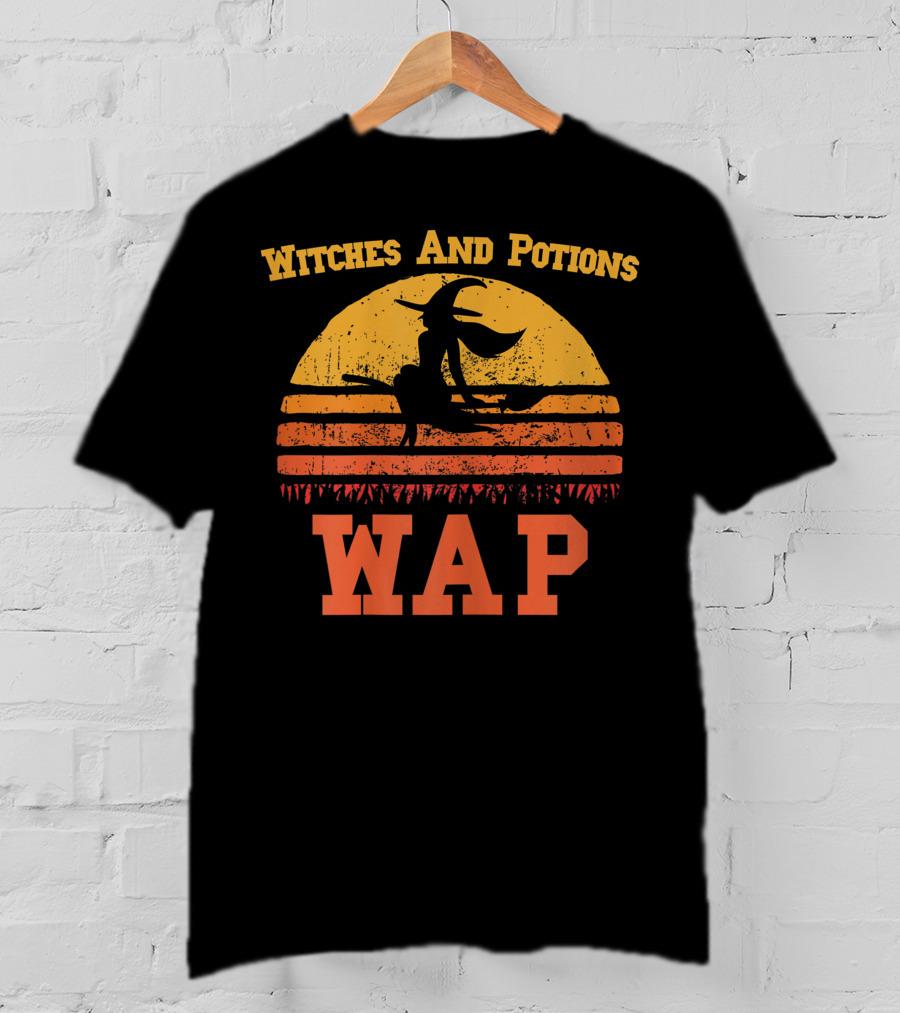 Wap Witches And Potions Retro Halloween T-Shirt