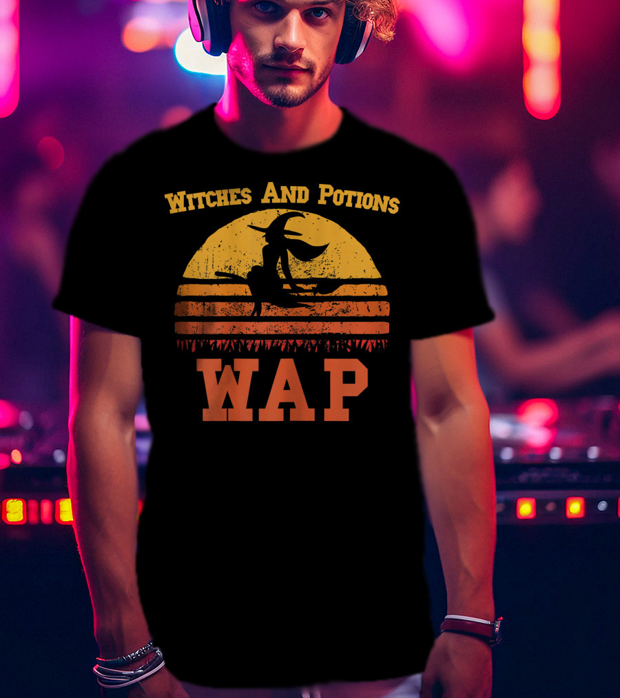 Wap Witches And Potions Retro Halloween T-Shirt