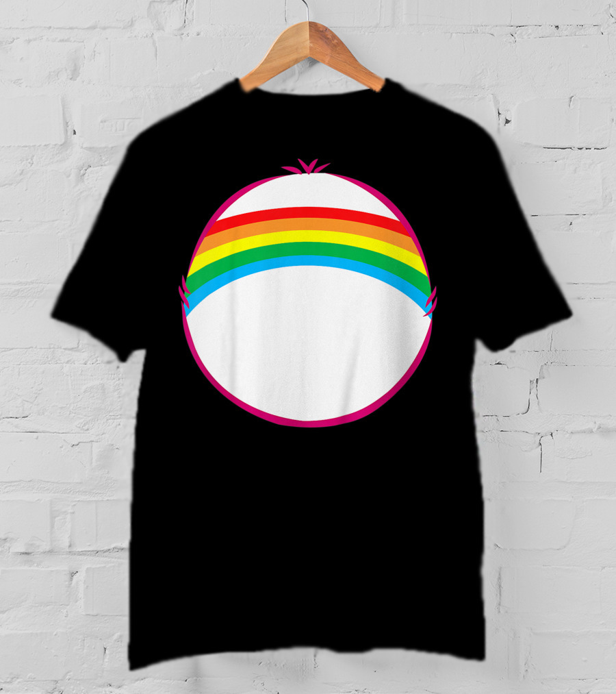 Adult Bear Cheer Rainbow Classic Icon Rainbow Arch T-Shirt
