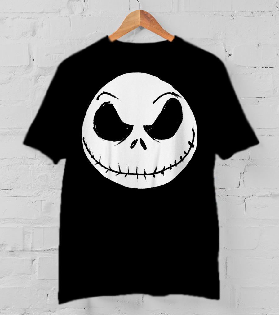 The Nightmare Before Christmas Jack Skellington Face Iconic Grinning Expression T-Shirt