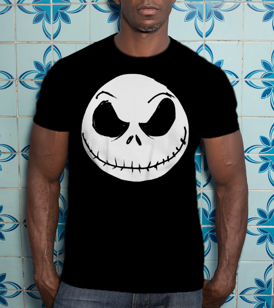 The Nightmare Before Christmas Jack Skellington Face Iconic Grinning Expression T-Shirt