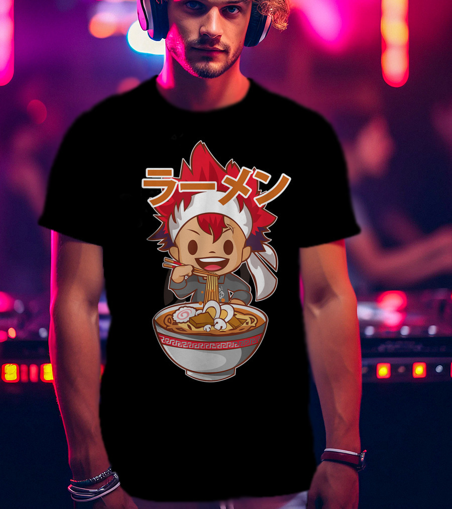 Ramen Anime Character Eating Noodles T-Shirt