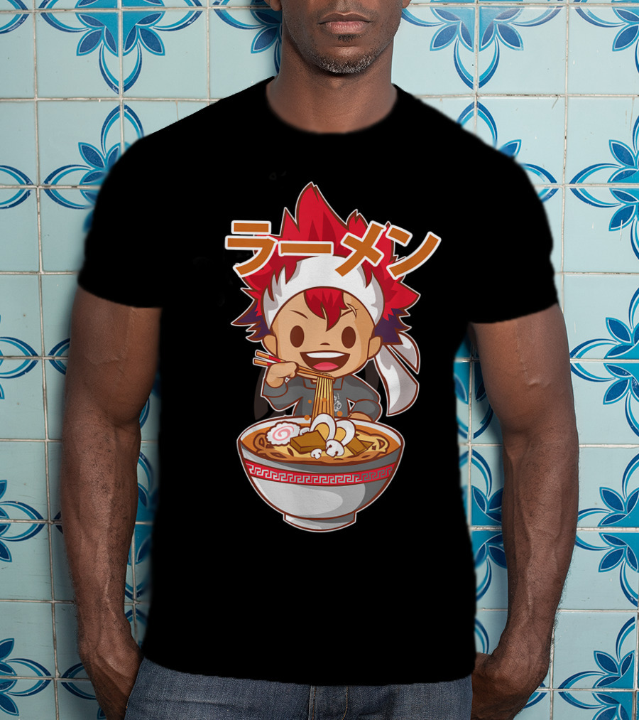 Ramen Anime Character Eating Noodles T-Shirt