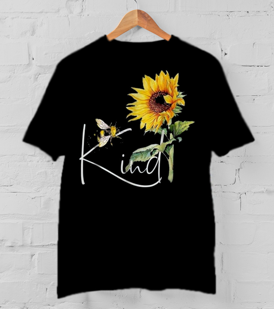 Kind Bee Sunflower Teacher T-Shirt