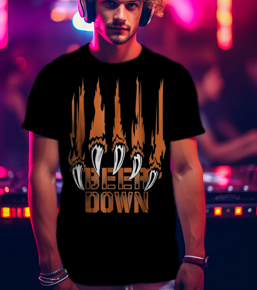 Bear Down Chicago Football Claw T-Shirt