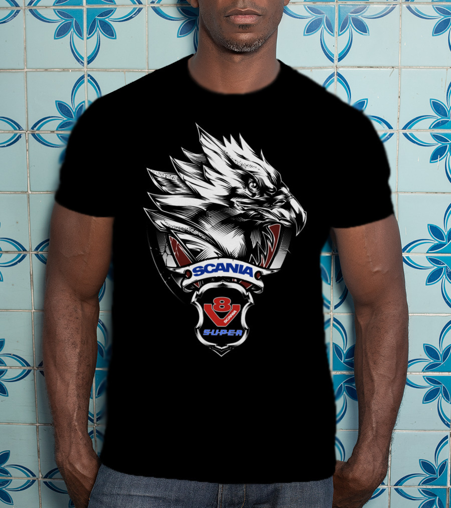 SCANIA V8 SUPER Eagle Emblem T-Shirt
