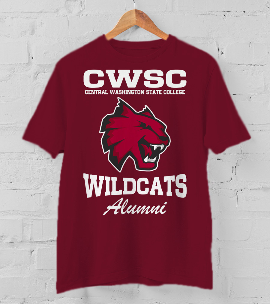 CWSC Central Washington State College Wildcats Alumni T-Shirt