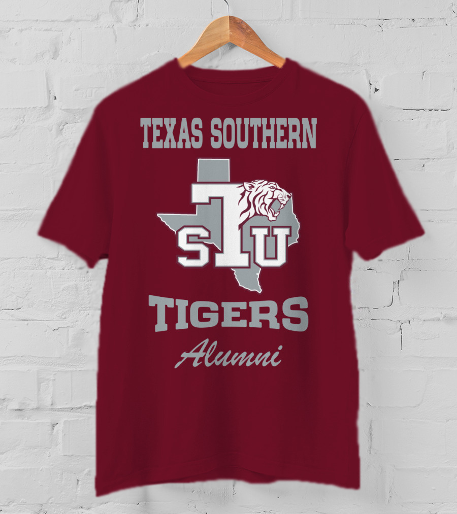 Texas Southern Tigers TSU Alumni Texas Outline T-Shirt
