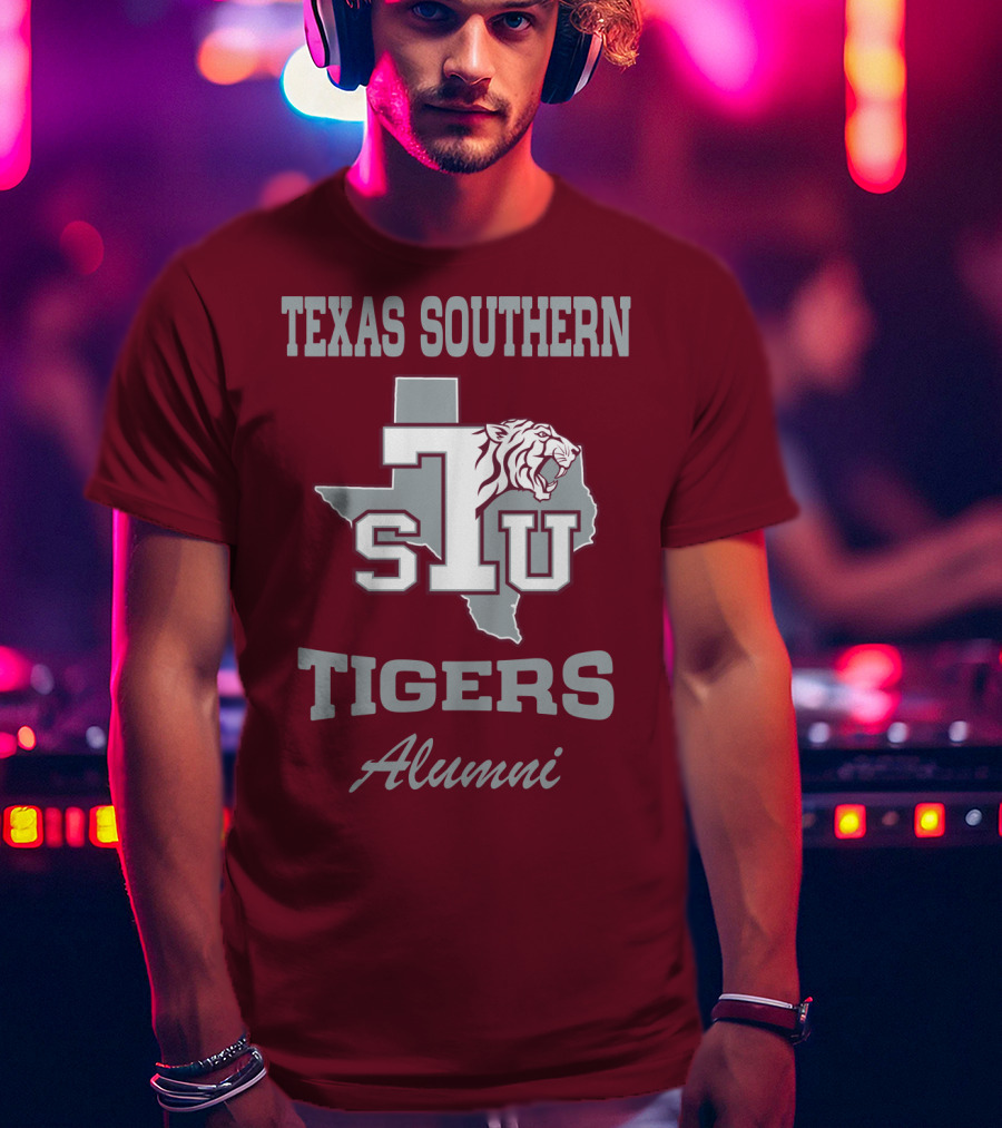 Texas Southern Tigers TSU Alumni Texas Outline T-Shirt