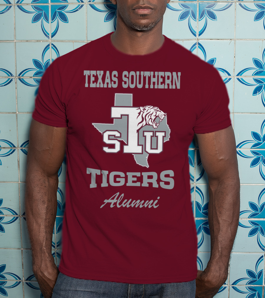 Texas Southern Tigers TSU Alumni Texas Outline T-Shirt