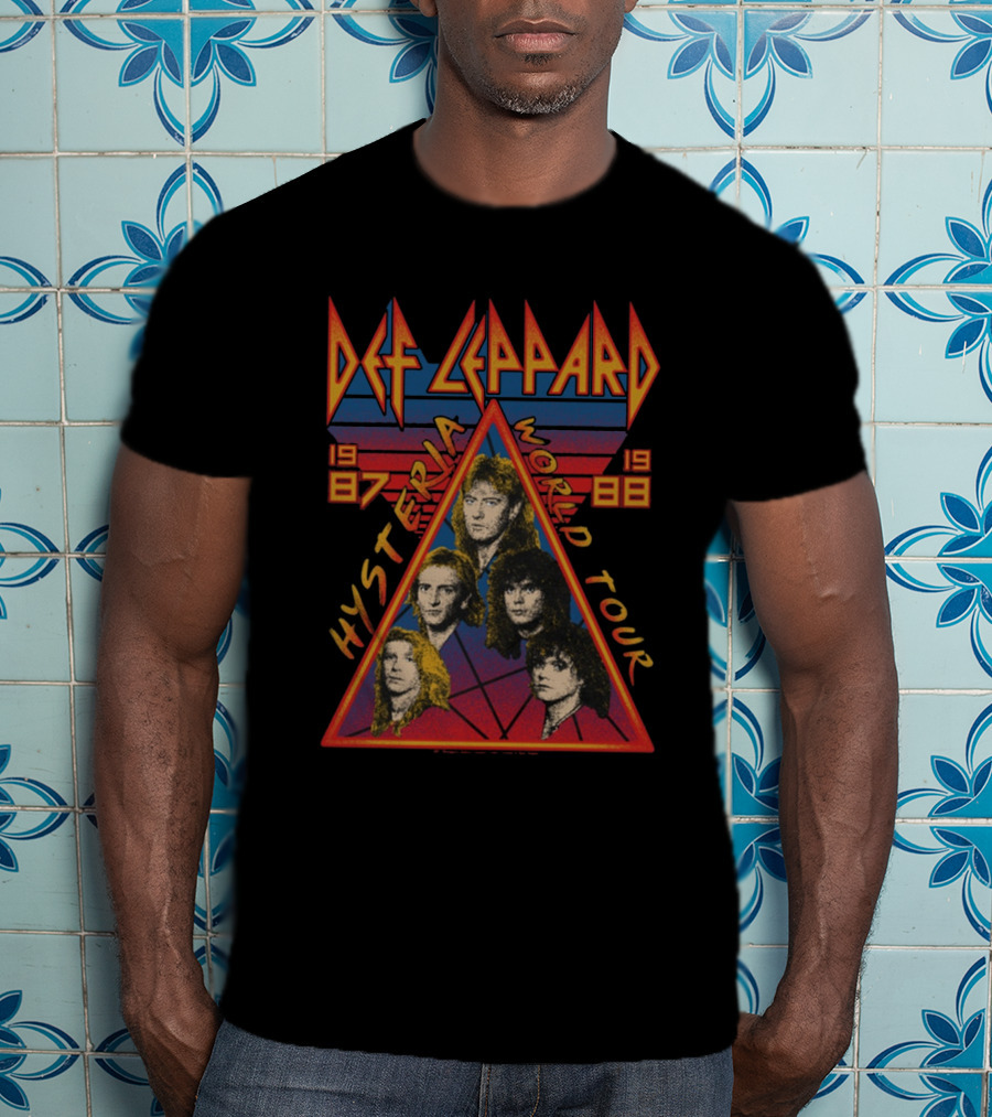 Def Leppard 1987-1988 Hysteria World Tour Def2 T-Shirt