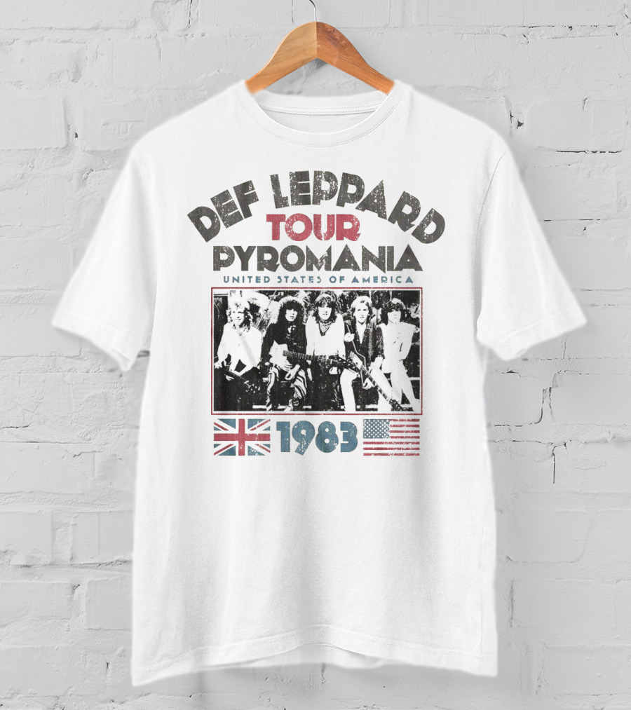 Def Leppard Tour Pyromania United States Of America 1983 T-Shirt