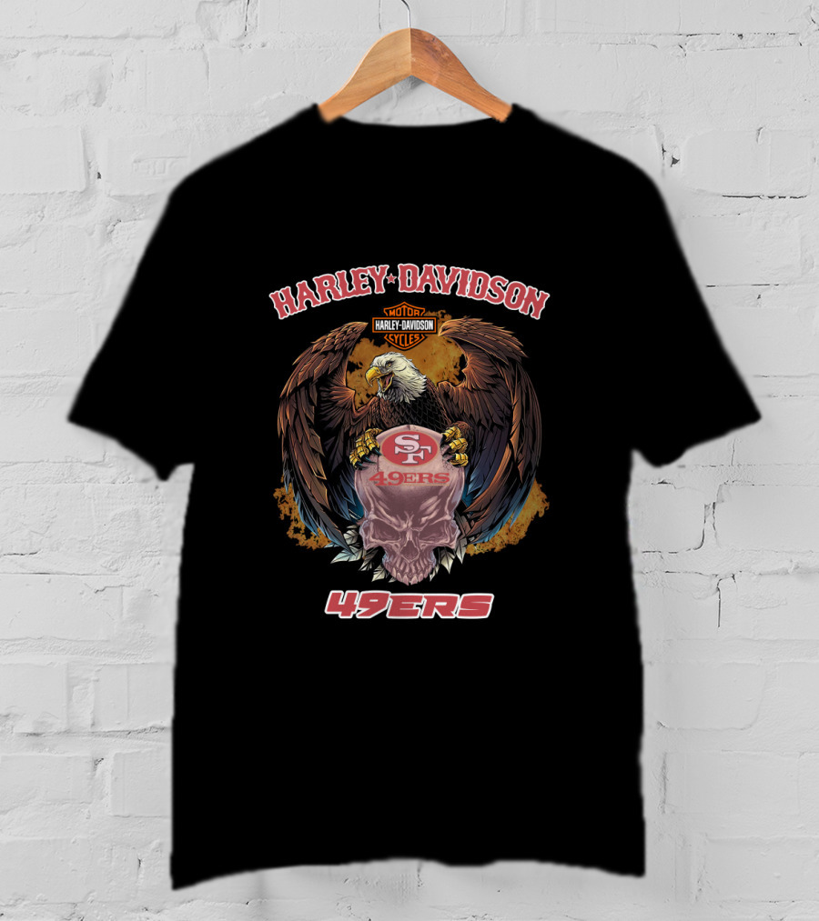 Harley Davidson Motor Cycles 49ers Sf T-Shirt