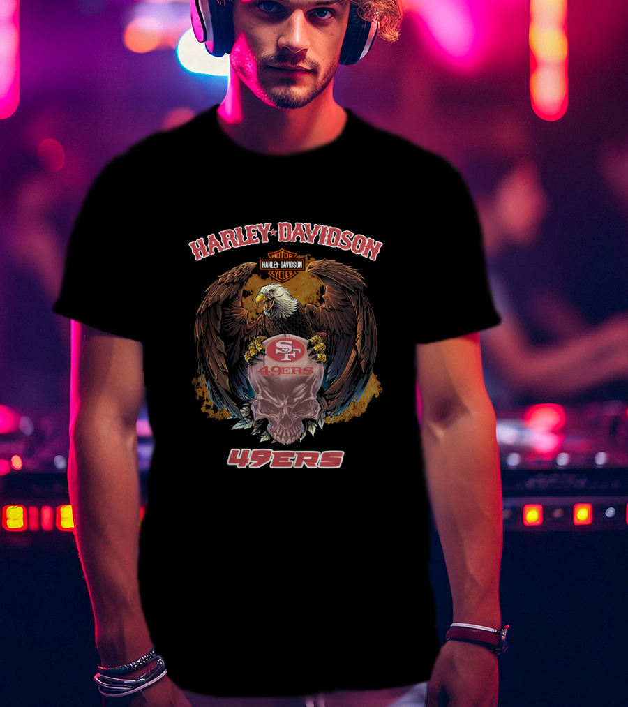 Harley Davidson Motor Cycles 49ers Sf T-Shirt