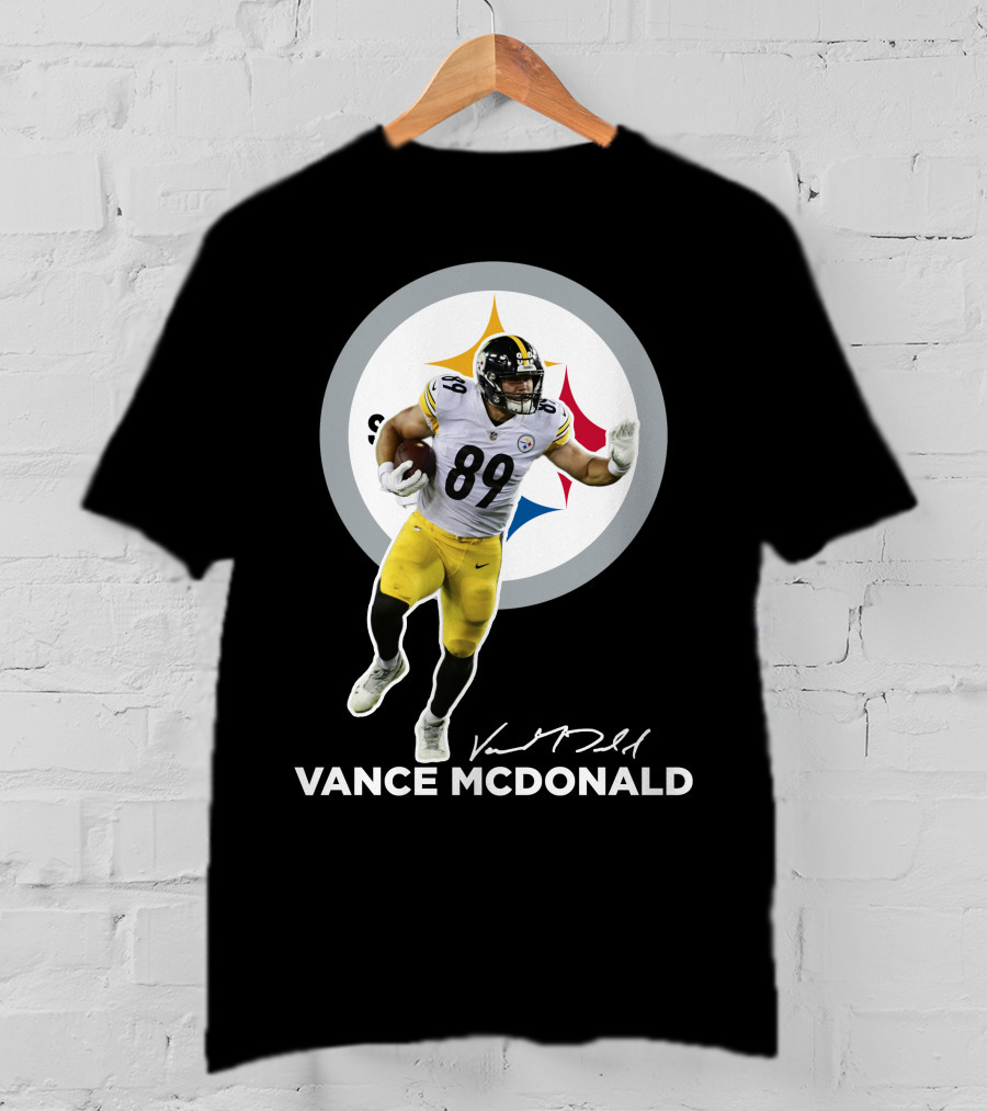 Vance McDonald Pittsburgh Steelers Football Player Signature 89 T-Shirt