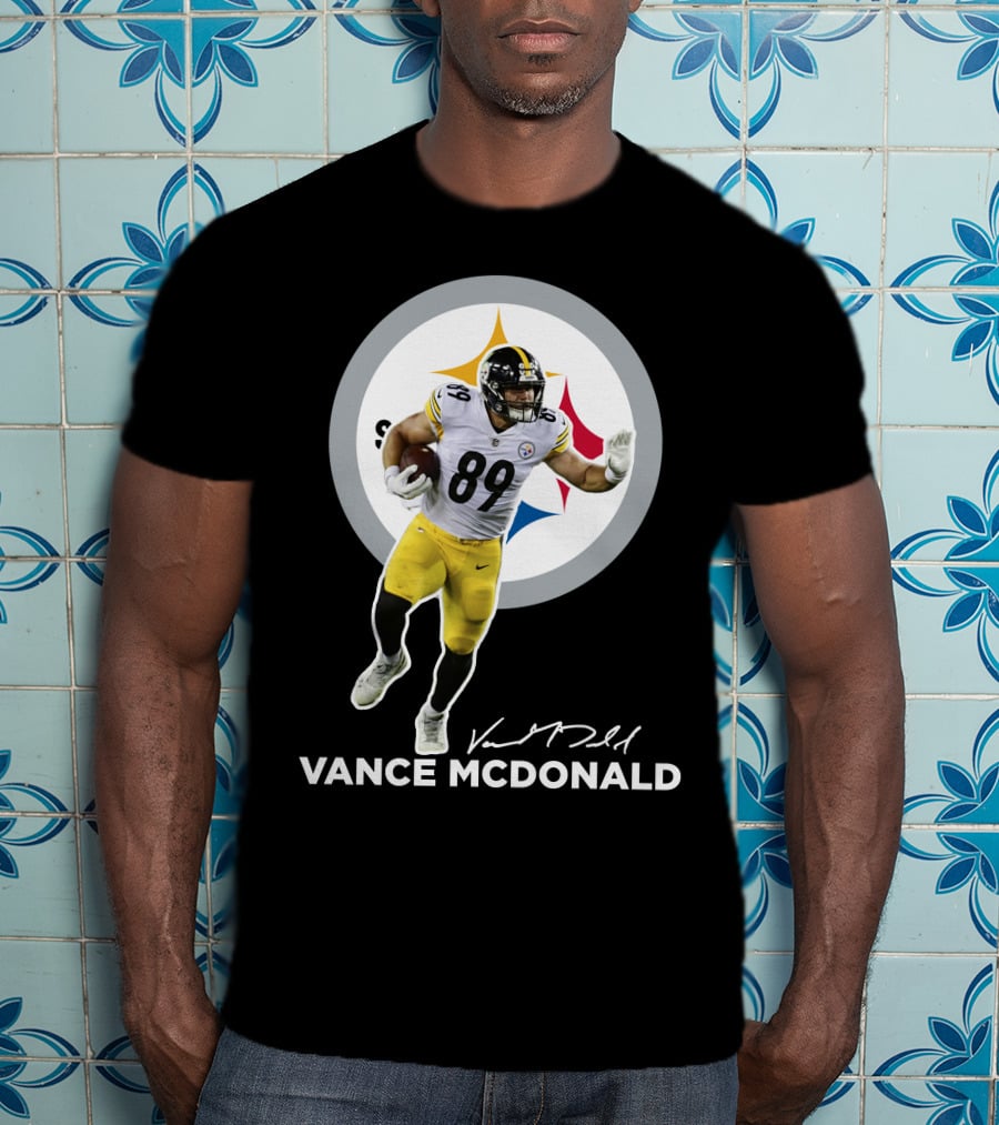 Vance McDonald Pittsburgh Steelers Football Player Signature 89 T-Shirt