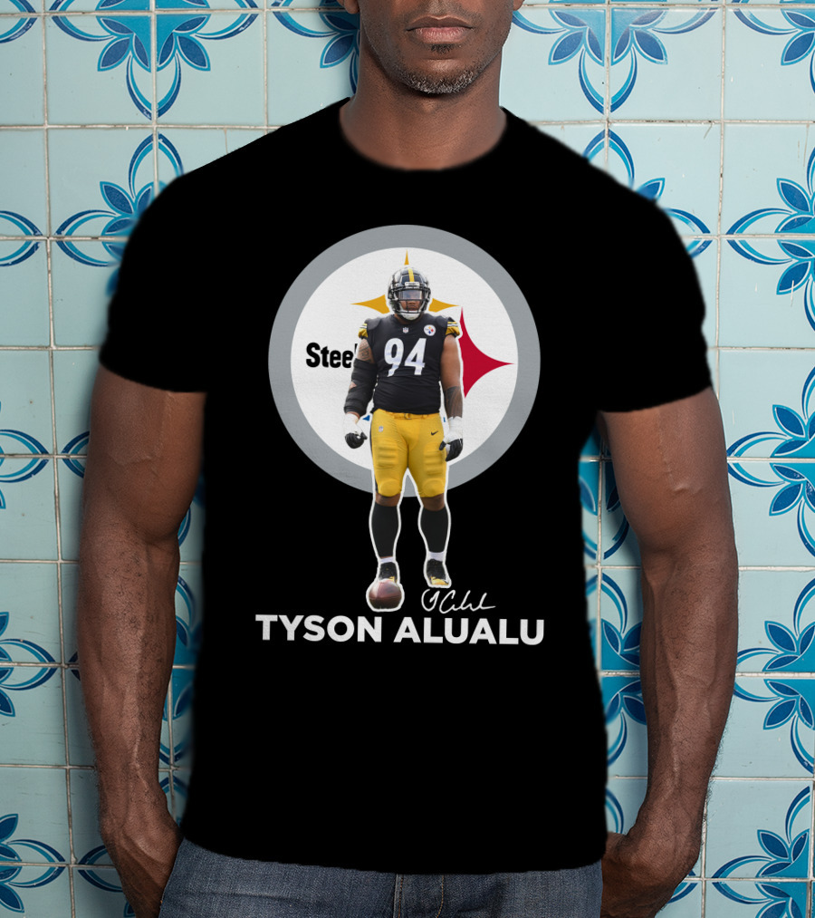 Steelers 94 Tyson Alualu Signature T-Shirt