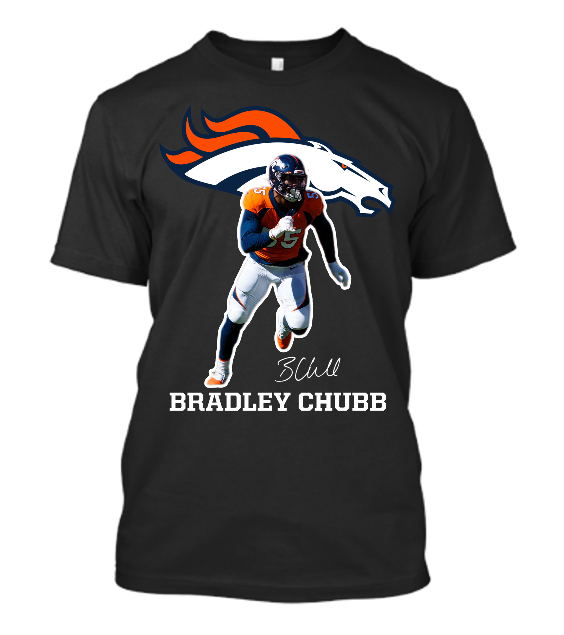 Bradley Chubb Denver Broncos Player Signature T-Shirt