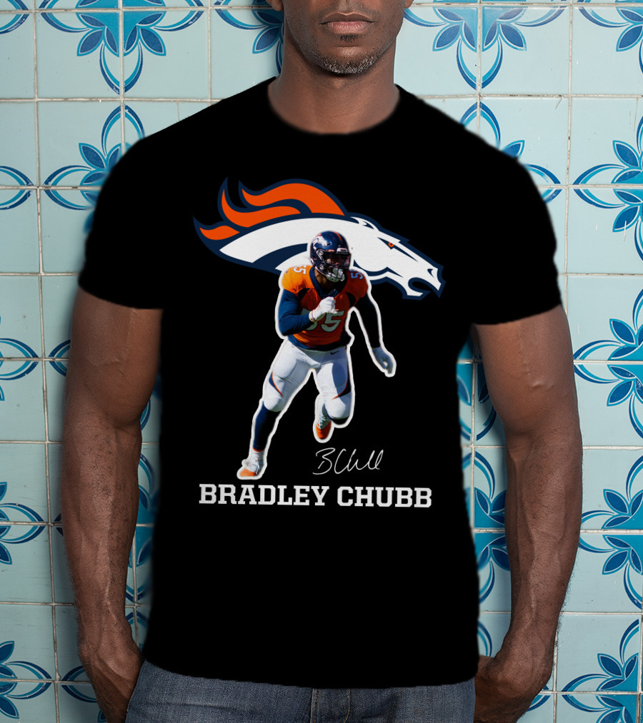 Bradley Chubb Denver Broncos Player Signature T-Shirt
