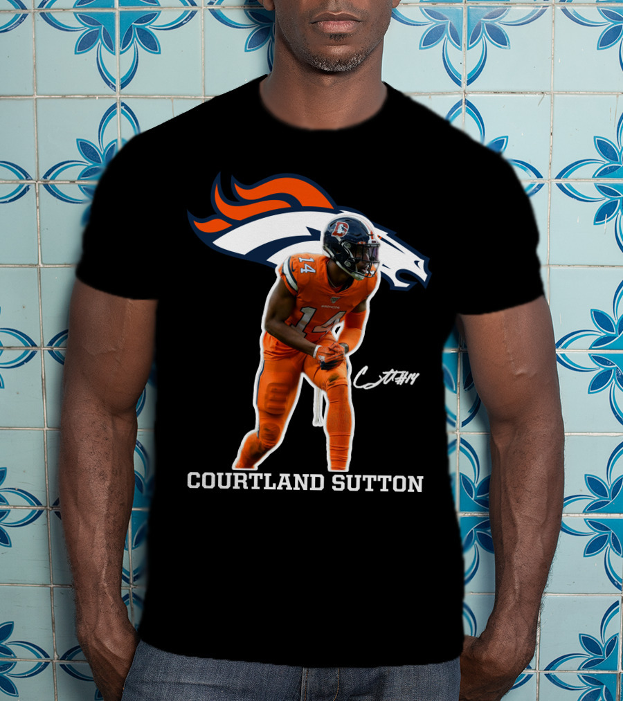 Courtland Sutton Denver Broncos Football Player #14 T-Shirt