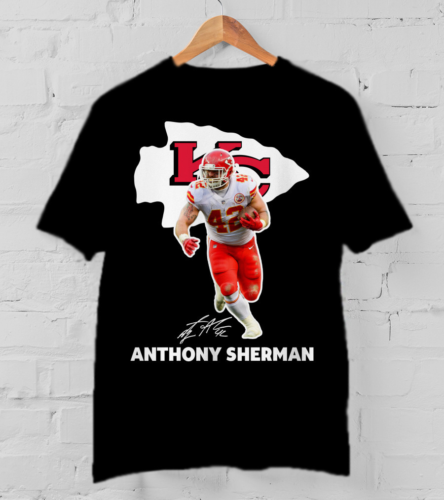 Anthony Sherman Kansas City Chiefs 42 Football Player Image T-Shirt