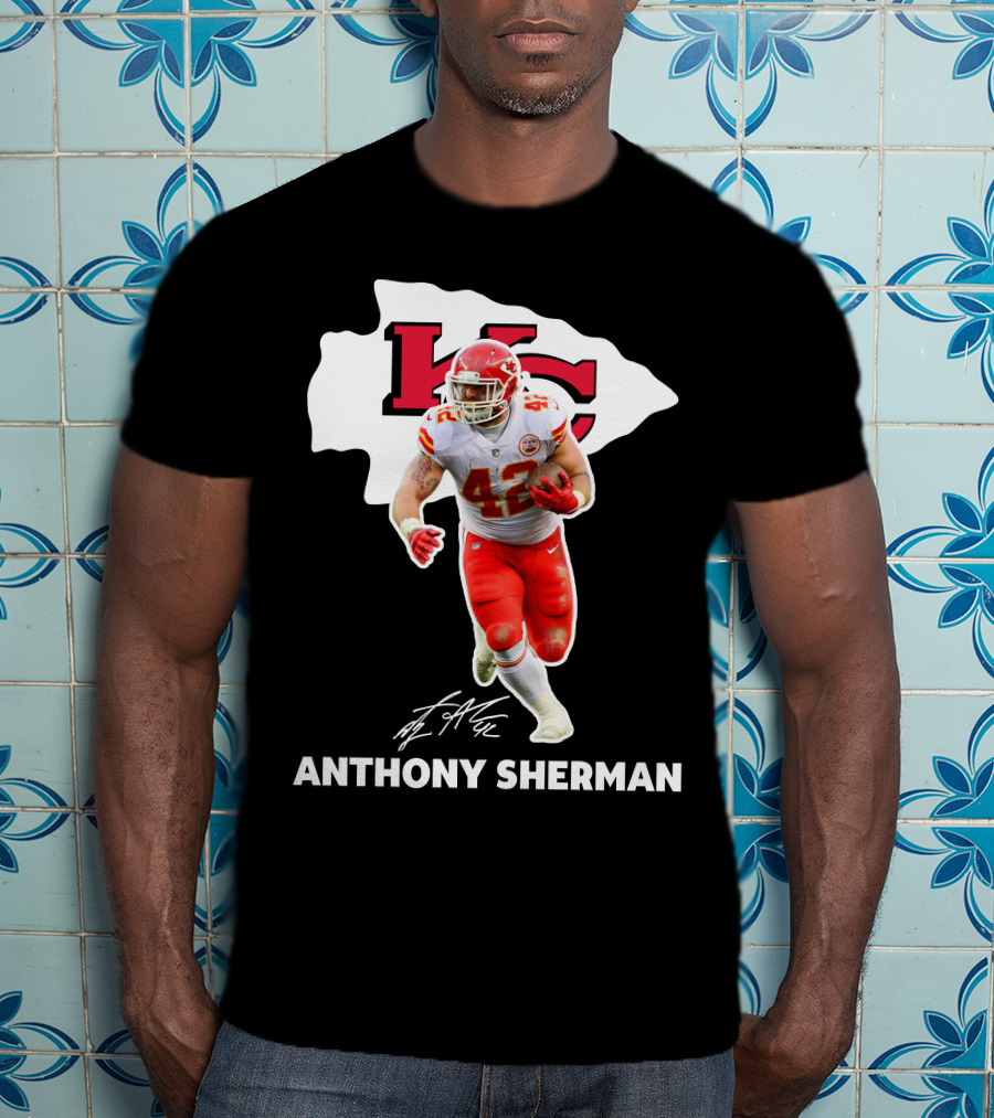 Anthony Sherman Kansas City Chiefs 42 Football Player Image T-Shirt