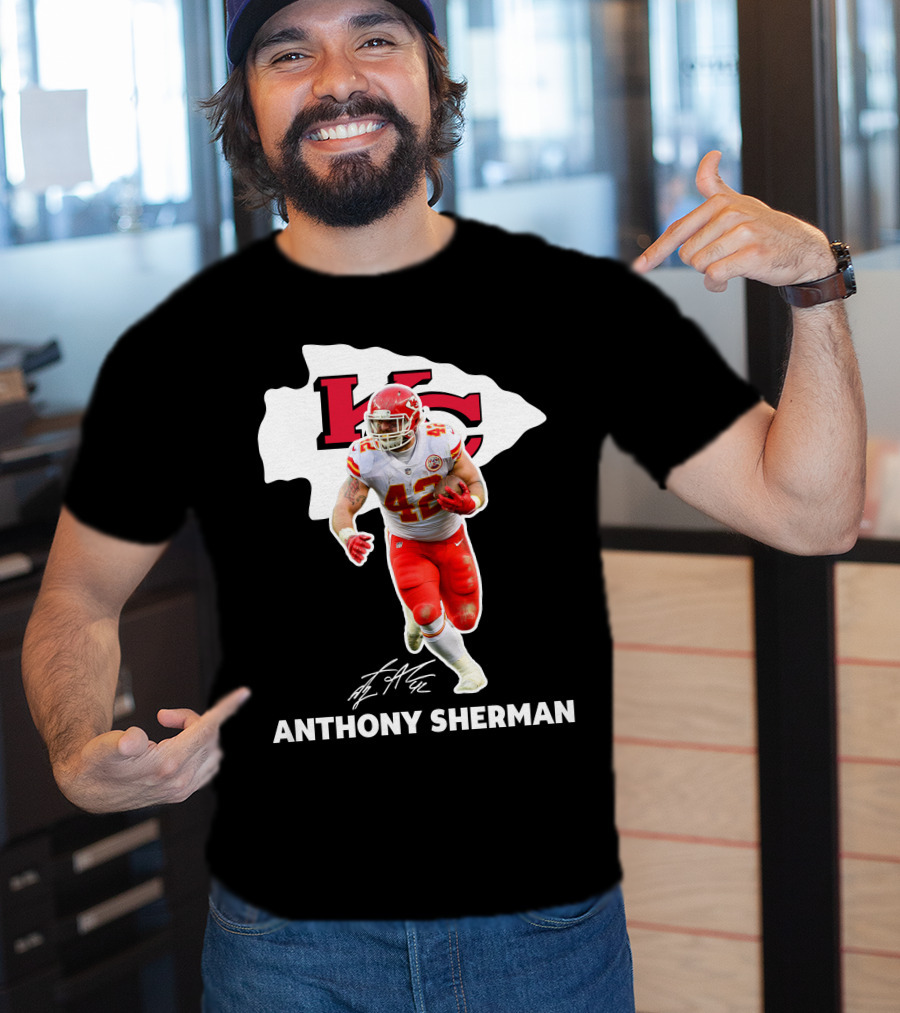Anthony Sherman Kansas City Chiefs 42 Football Player Image T-Shirt