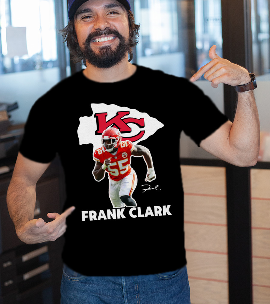 FRANK CLARK KC Football #55 Chiefs Player T-Shirt