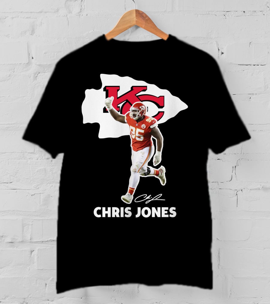 Chris Jones KC Chiefs Player 95 Signature T-Shirt
