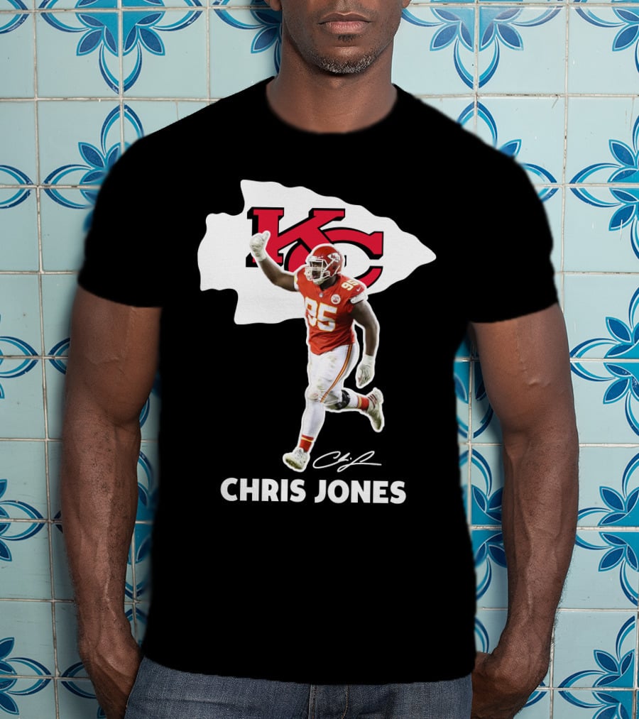 Chris Jones KC Chiefs Player 95 Signature T-Shirt