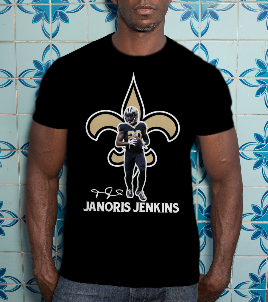 Janoris Jenkins New Orleans Football Fleur-de-Lis Signature T-Shirt