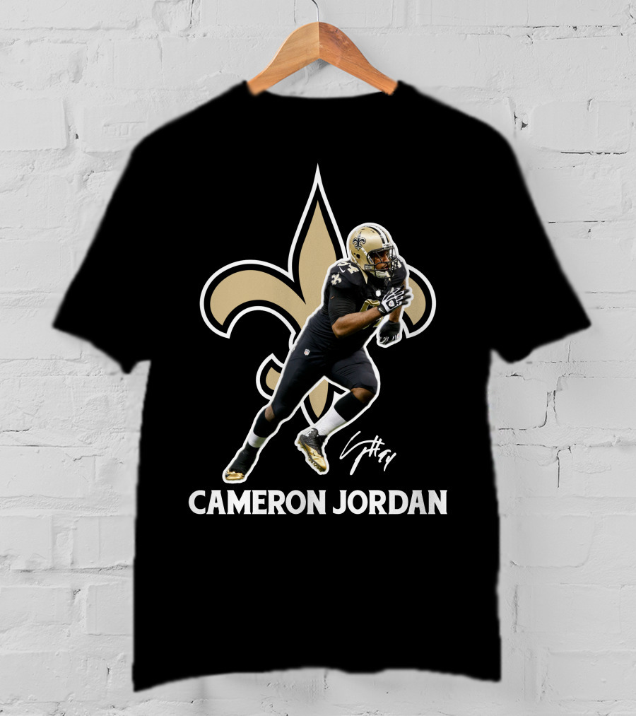 Cameron Jordan New Orleans Saints Fleur-De-Lis Autograph T-Shirt