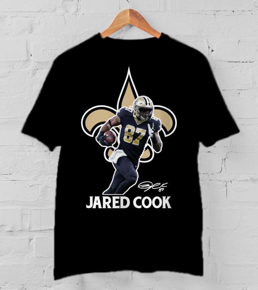 Jared Cook New Orleans Saints Player Fleur-de-lis NFL Football T-Shirt