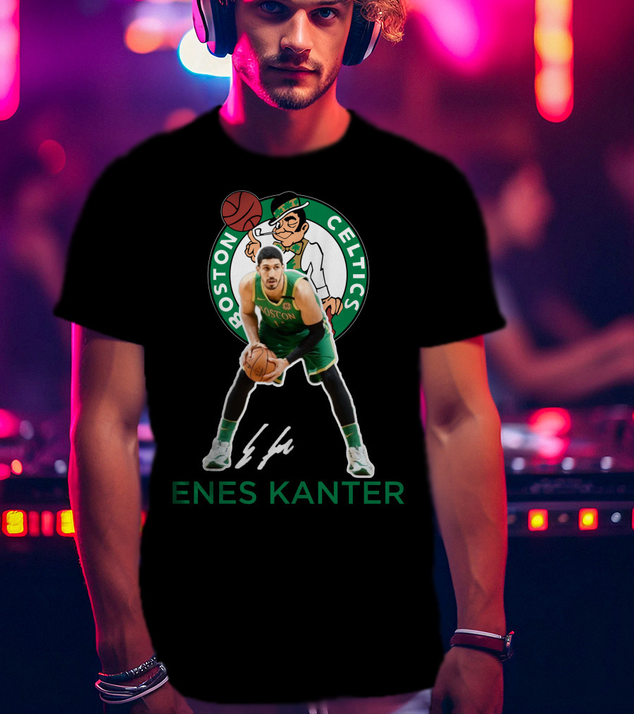 Enes Kanter Boston Celtics Basketball Player Signed Bc06 T-Shirt