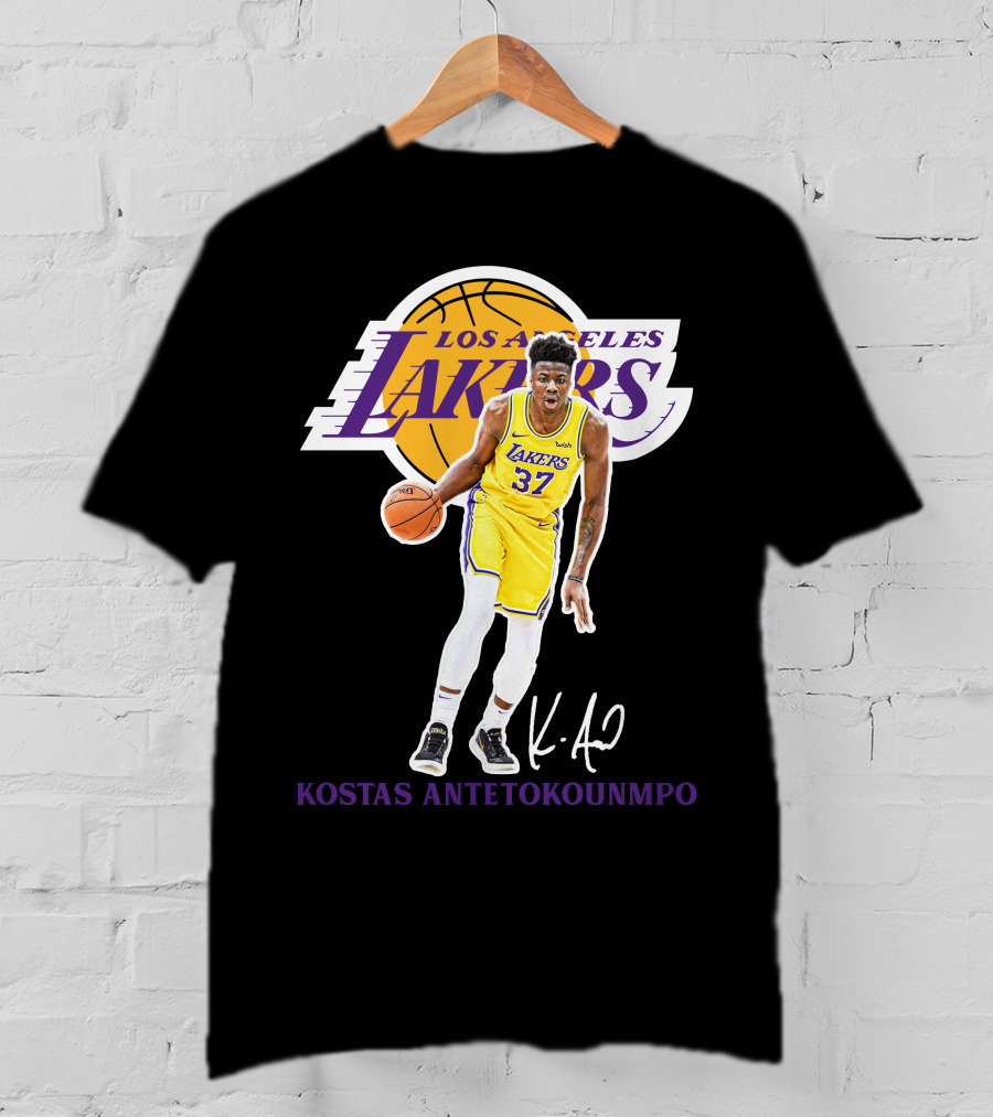 Kostas Antetokounmpo Los Angeles Lakers 37 La12 T-Shirt