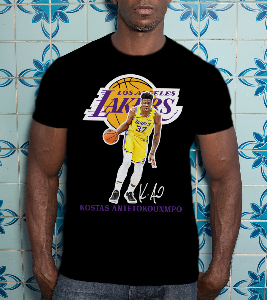 Kostas Antetokounmpo Los Angeles Lakers 37 La12 T-Shirt