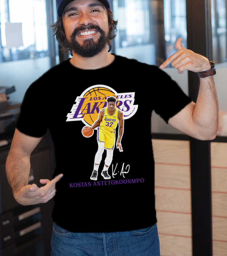 Kostas Antetokounmpo Los Angeles Lakers 37 La12 T-Shirt
