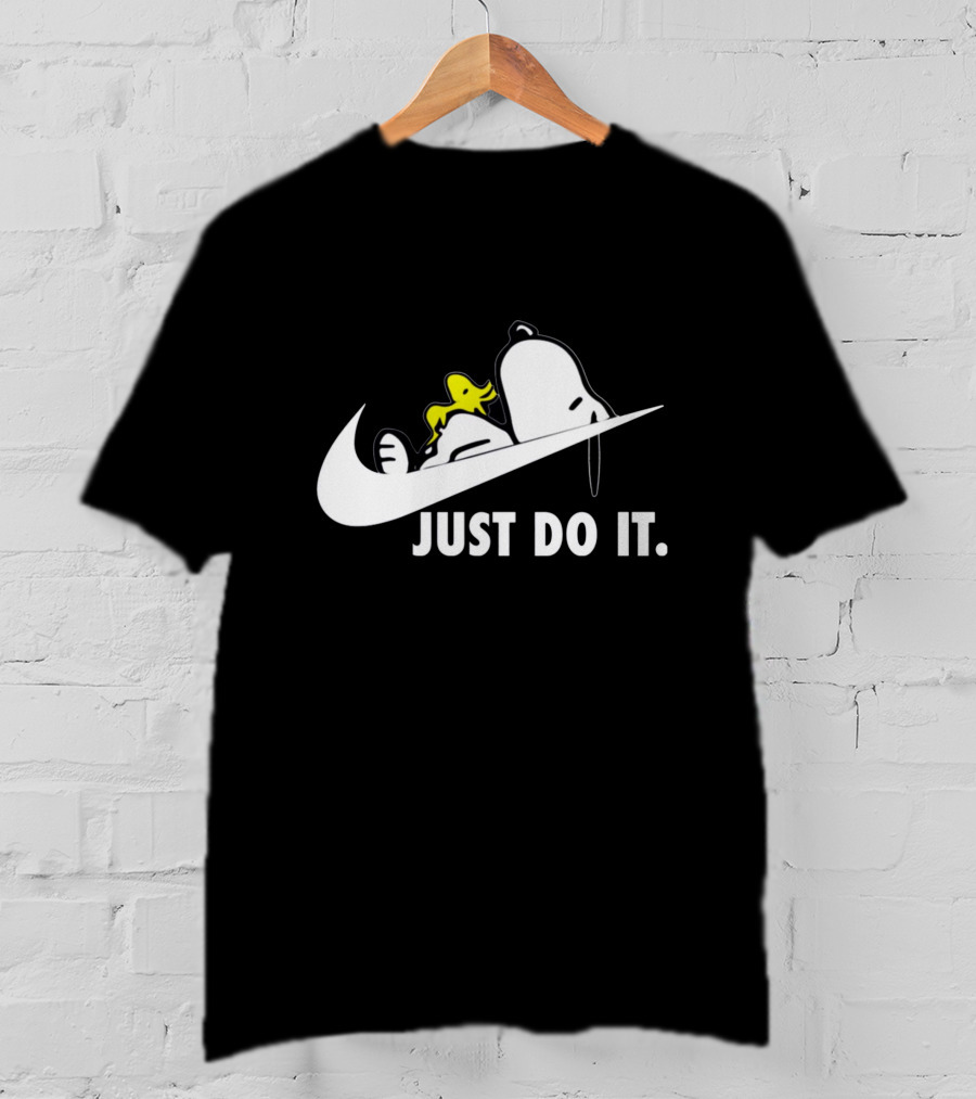 Snoopy And Woodstock Just Do It Swoosh T-Shirt