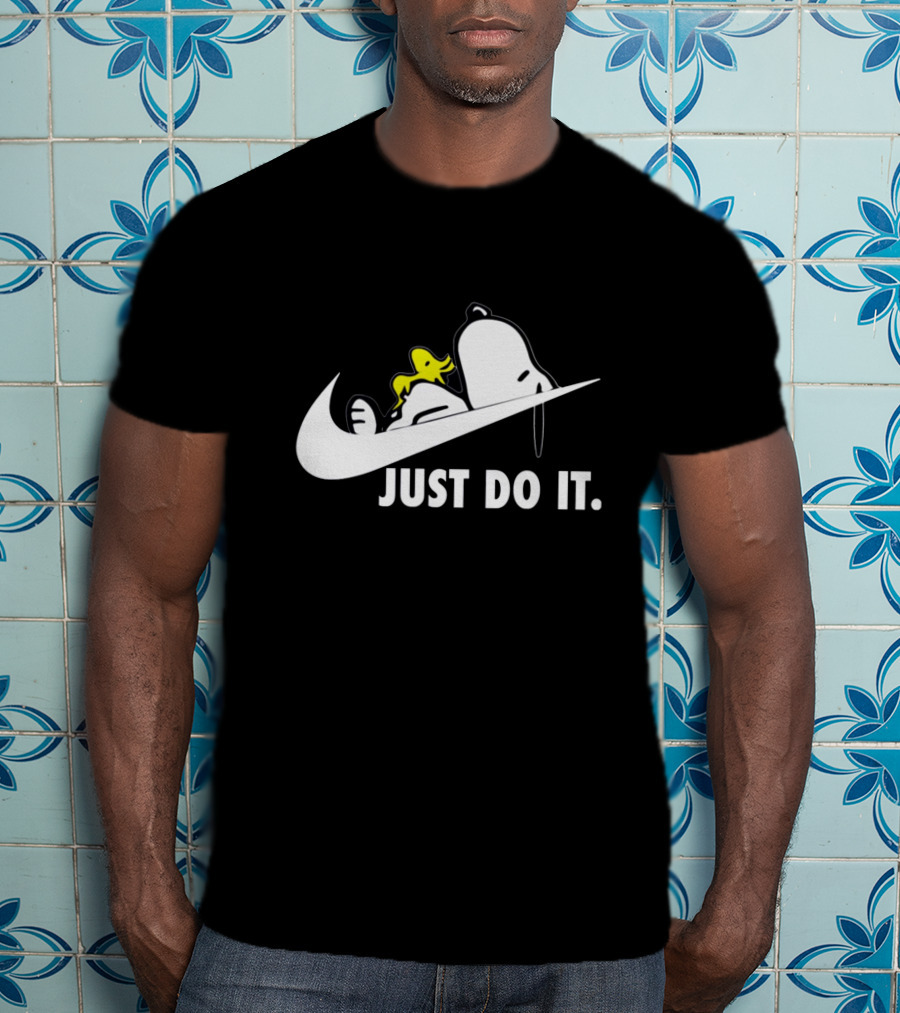 Snoopy And Woodstock Just Do It Swoosh T-Shirt